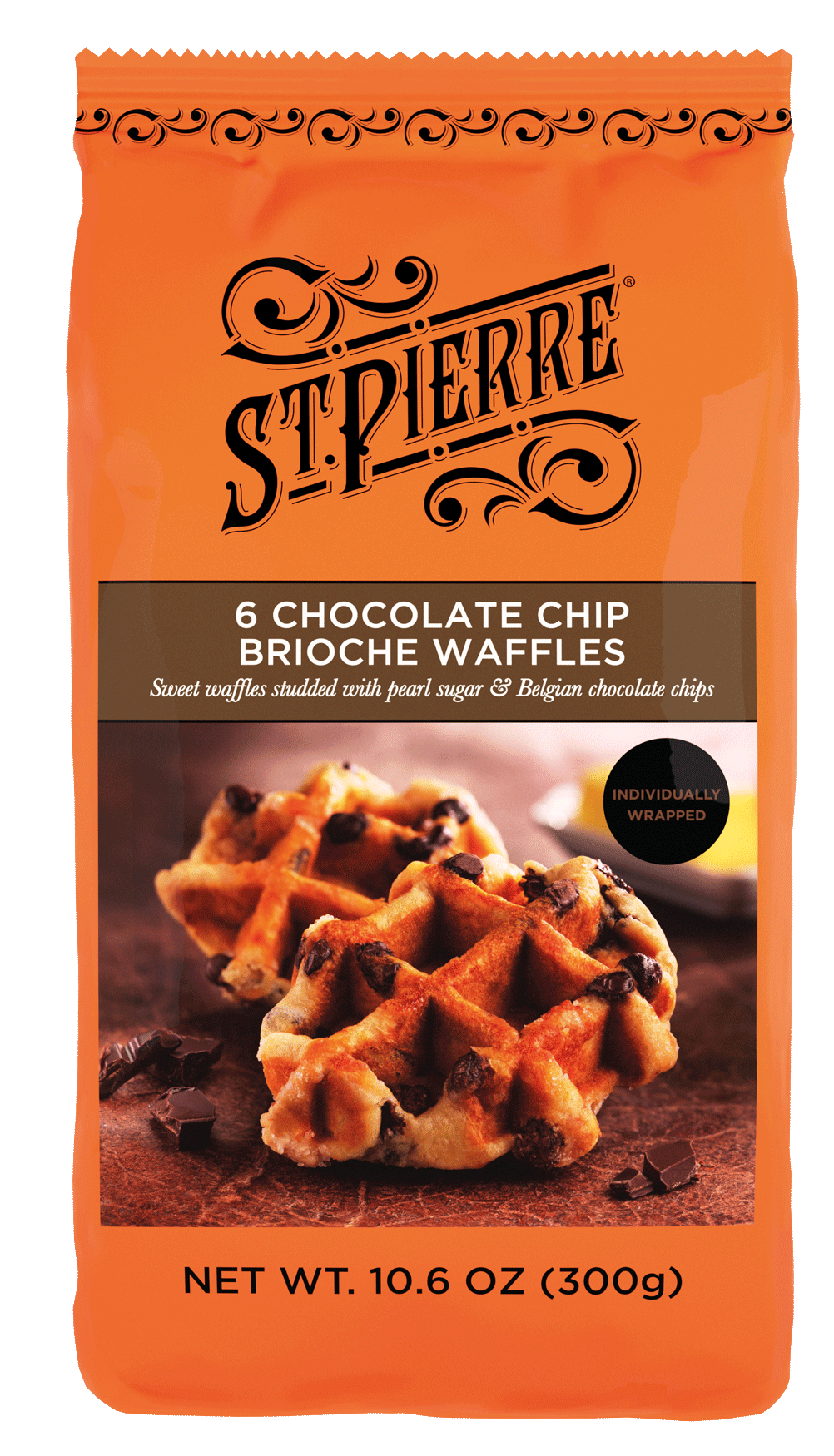 6 Brioche Waffles with Butter & Belgian Chocolate Chips