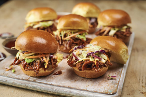 Superbowl Pulled pork and slaw sliders
