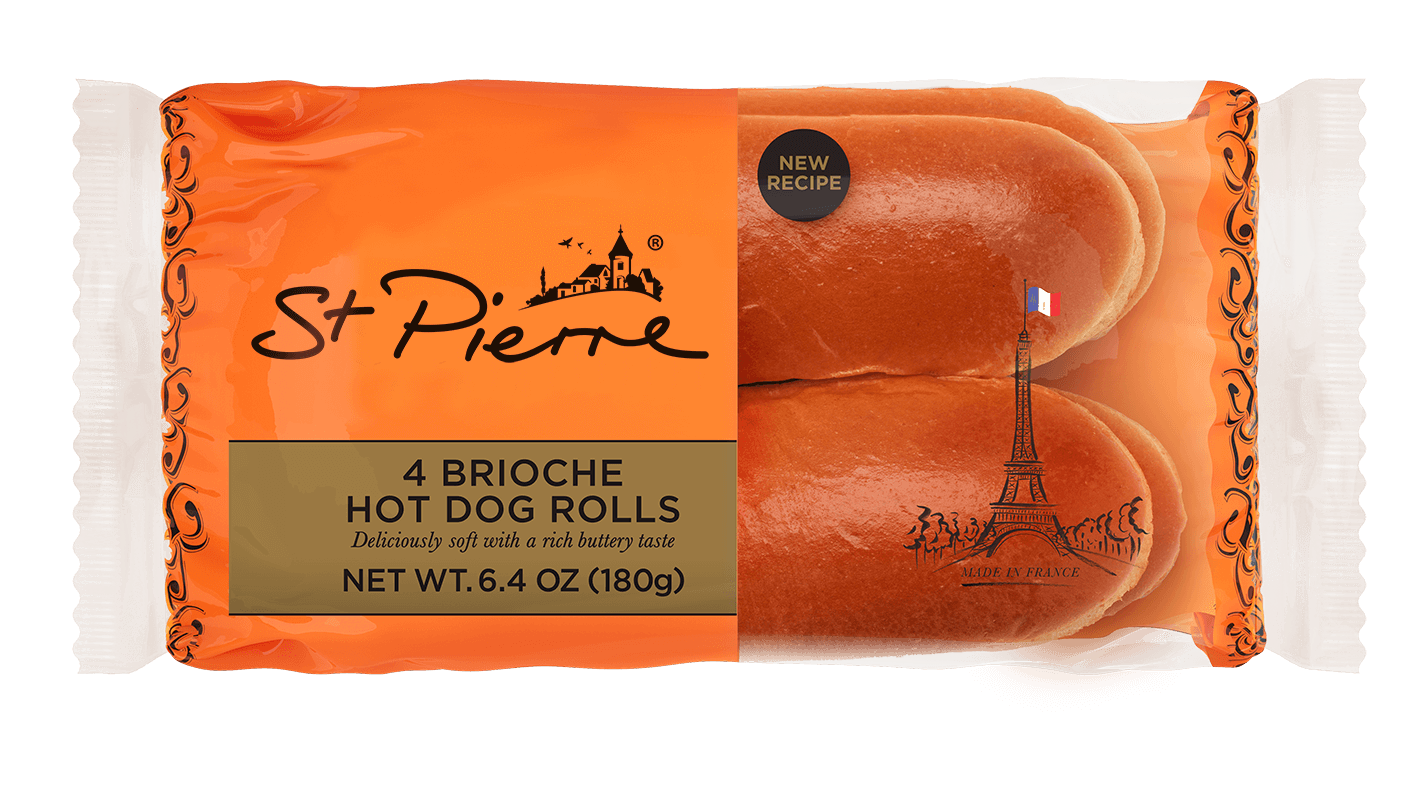 4 St Pierre Hot Dog Rolls