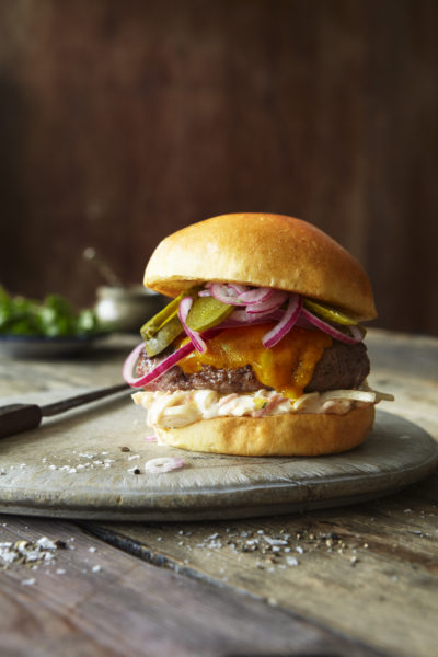 St Pierre Brioche Burger With Pickles