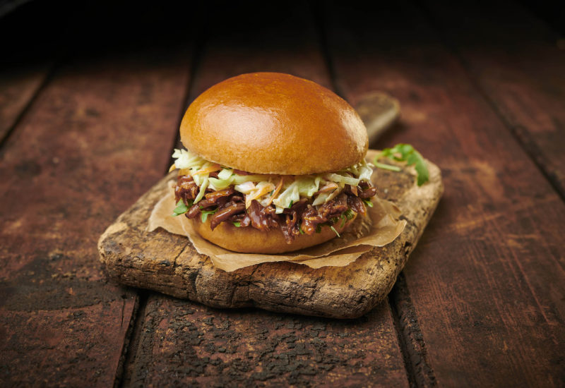 Pulled Pork Burgers With Jalapeño Slaw
