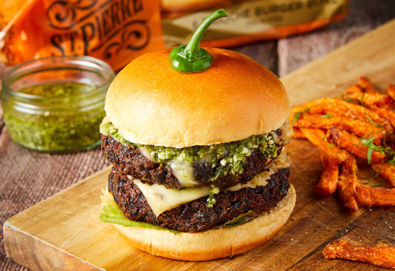 Halloween Black Bean Burger
