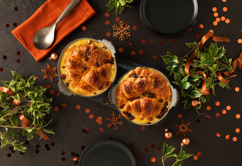 Mince Pie Croissant Pudding