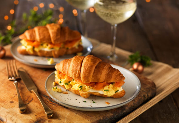 Scrambled Egg & Smoked Salmon Croissants