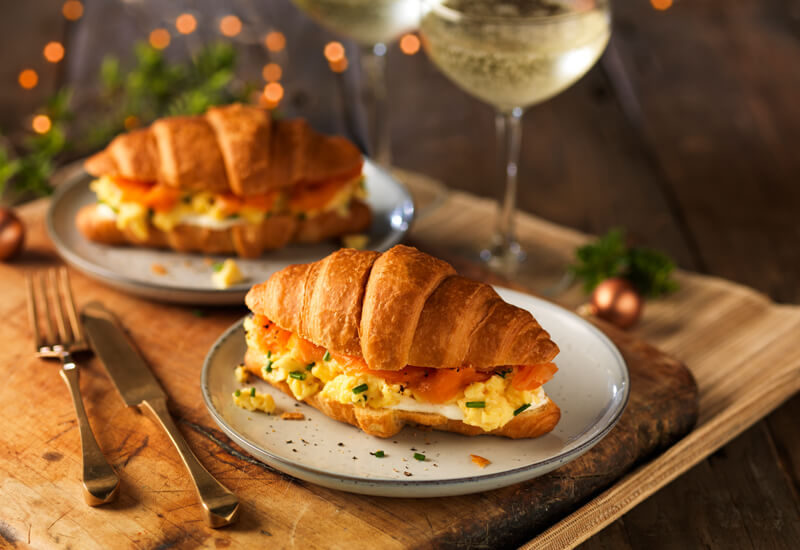 Scrambled Egg & Smoked Salmon Croissants