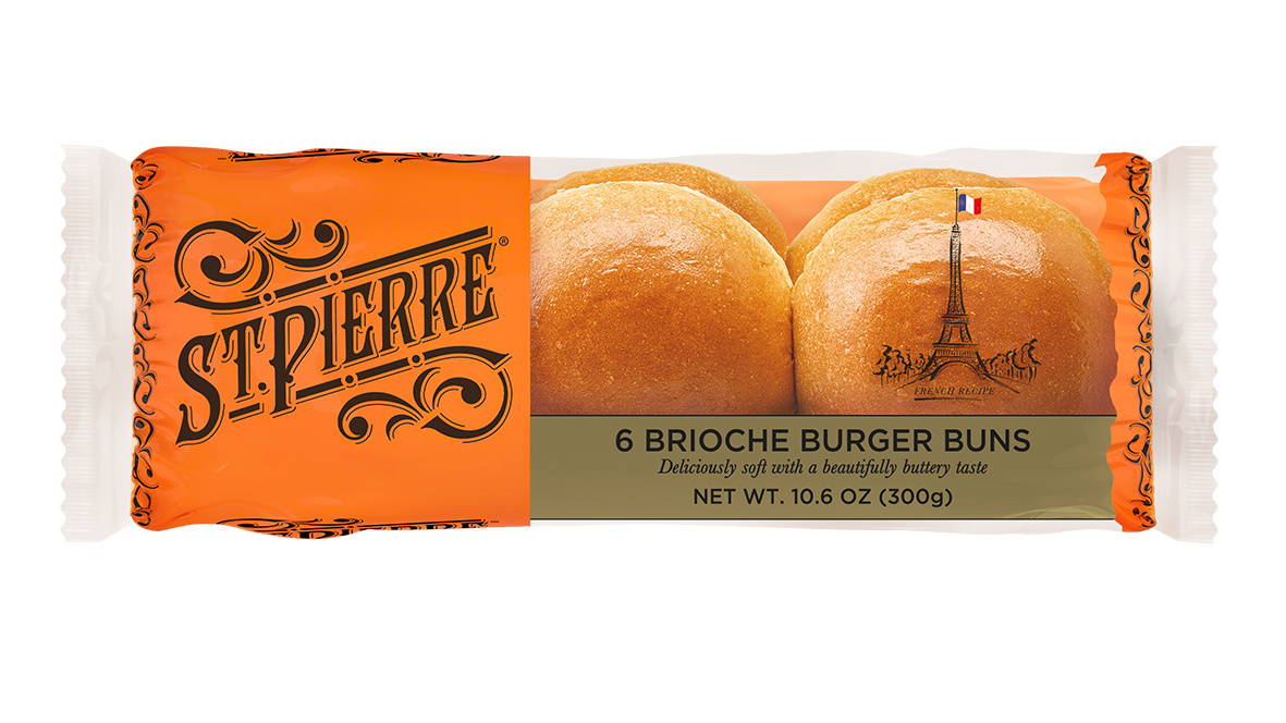 St Pierre 6 Brioche Burger Buns Pack Shot