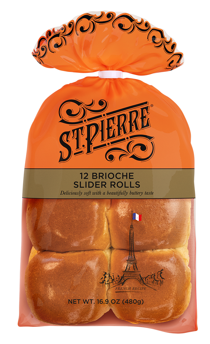 St Pierre 12 Brioche Slider Rolls Pack Shot