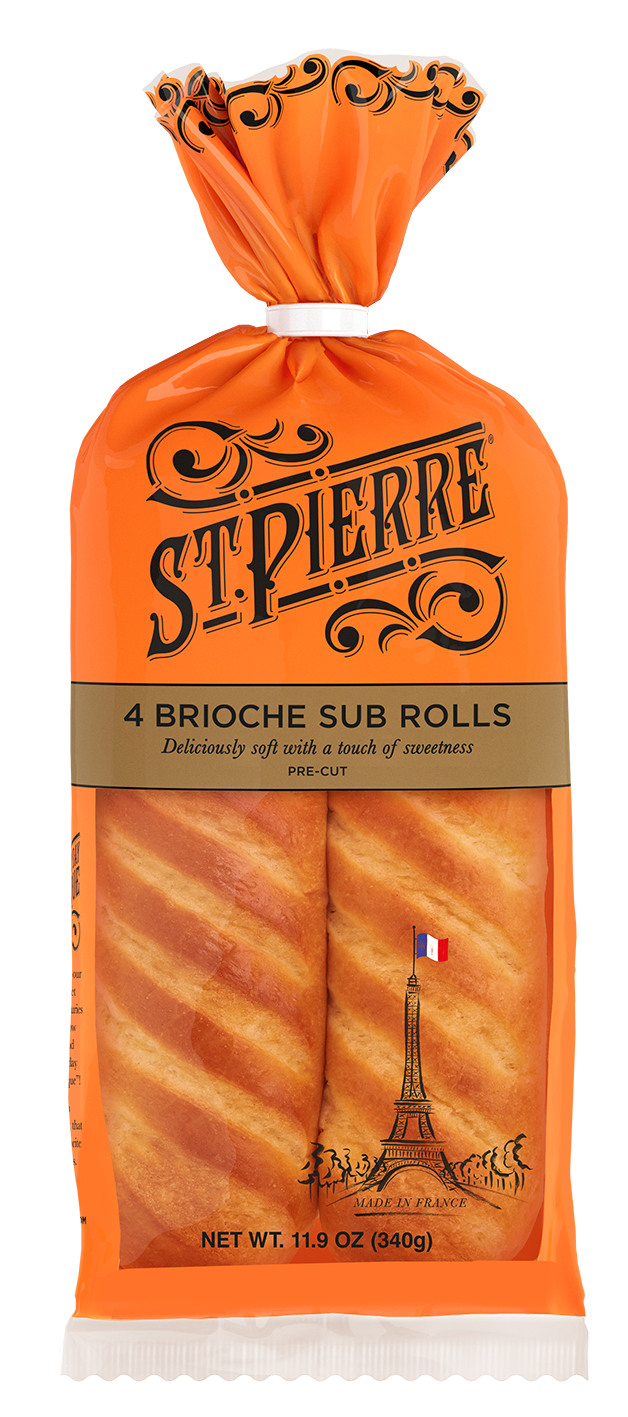 St Pierre 4 Brioche Sub Rolls Pack Shot